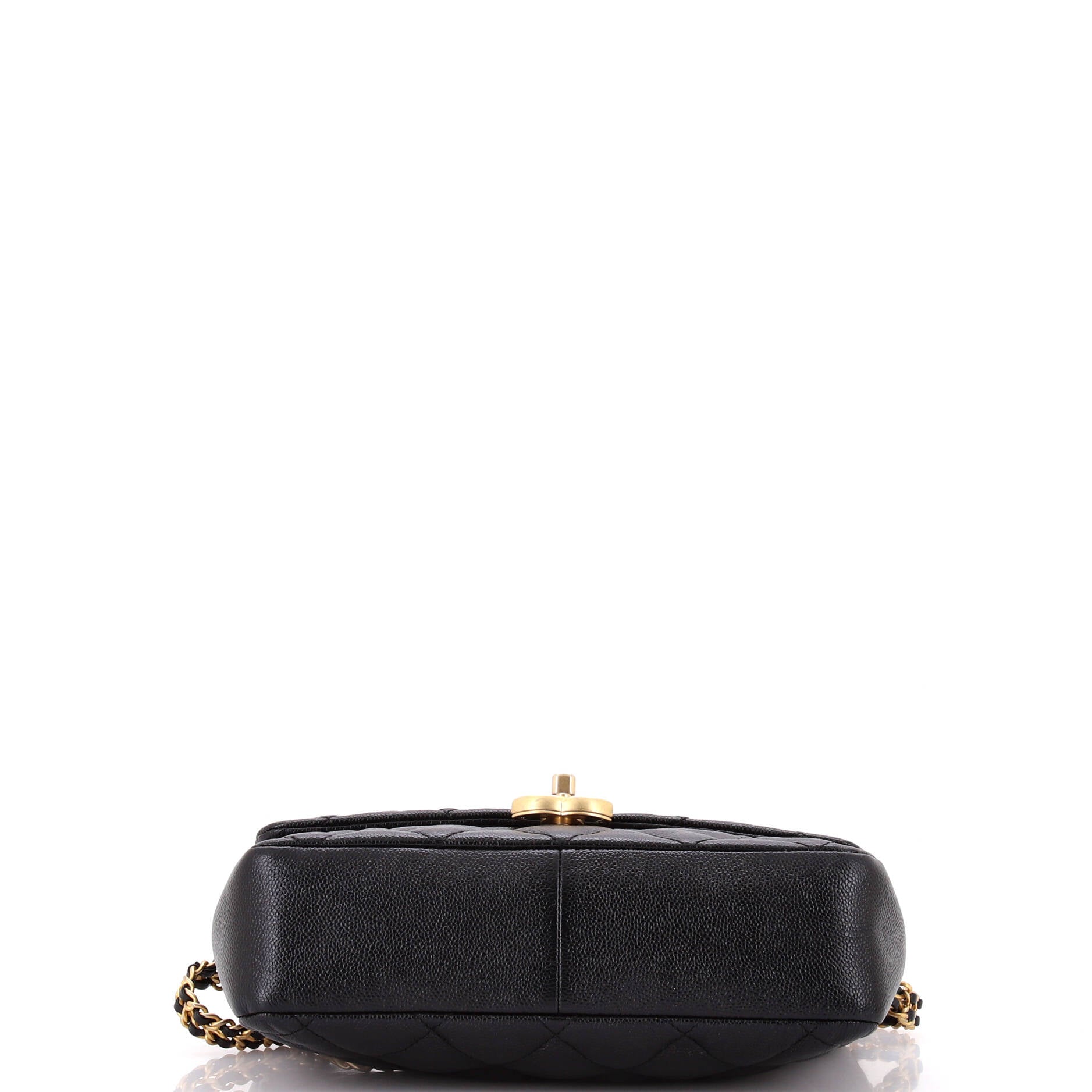 Chain Melody Flap Bag Quilted Caviar Medium