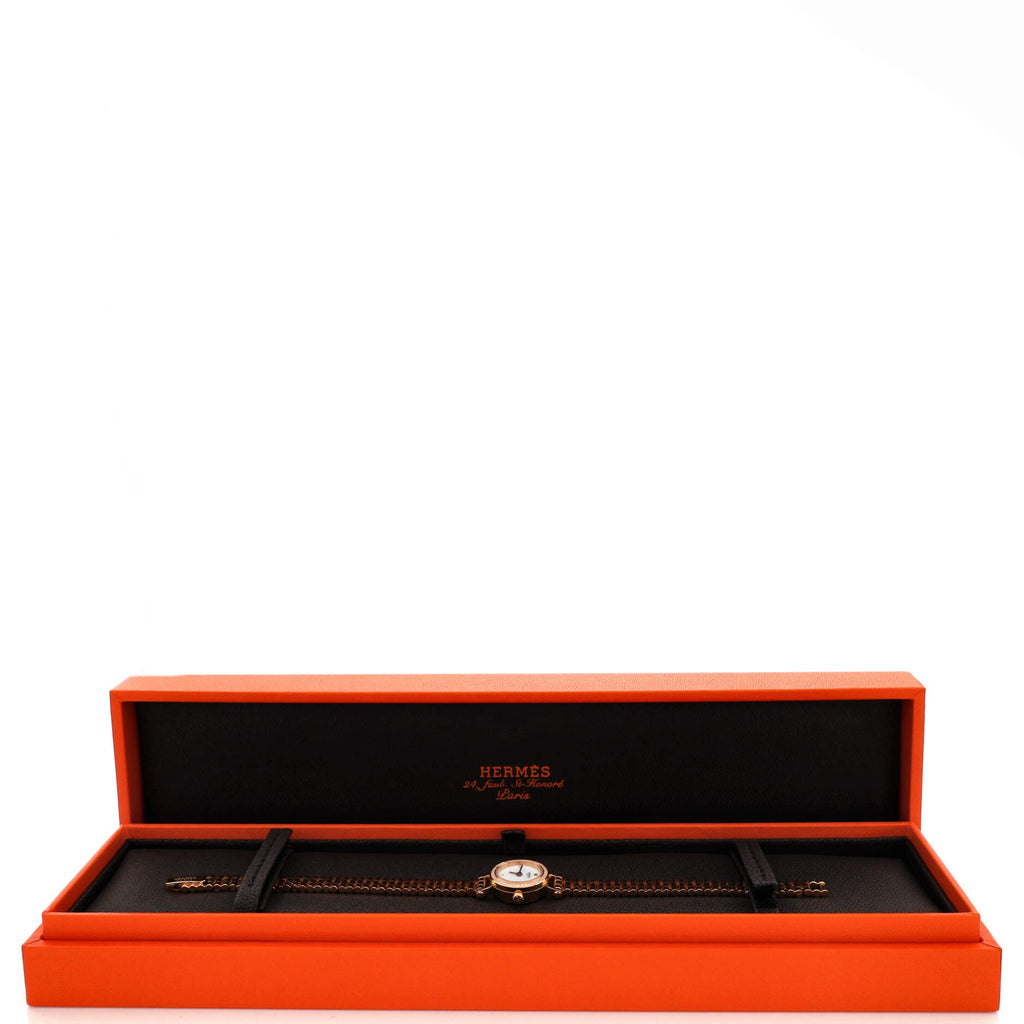 Faubourg Quartz Watch Rose Gold with Diamond Bezel and Marker 16