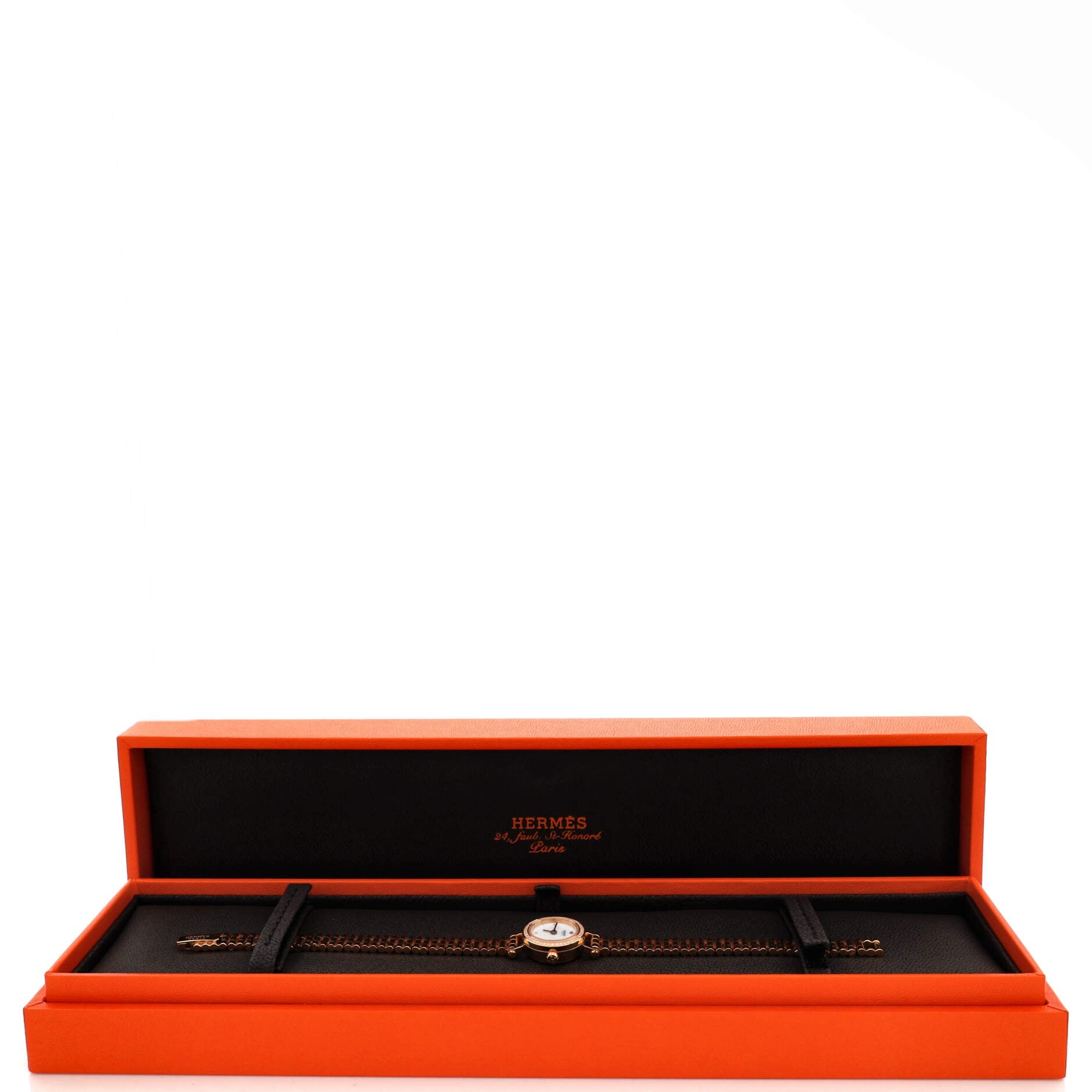 Faubourg Quartz Watch Rose Gold with Diamond Bezel and Marker 16