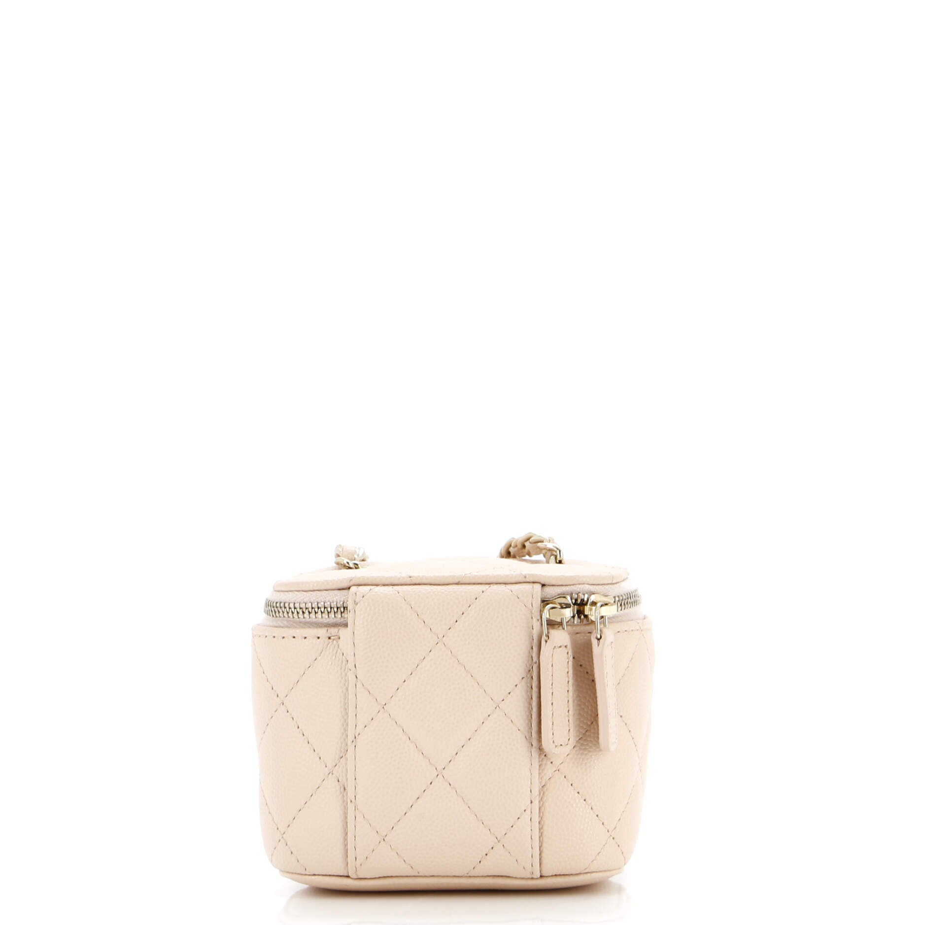 Classic Vanity Case with Chain Quilted Caviar Mini