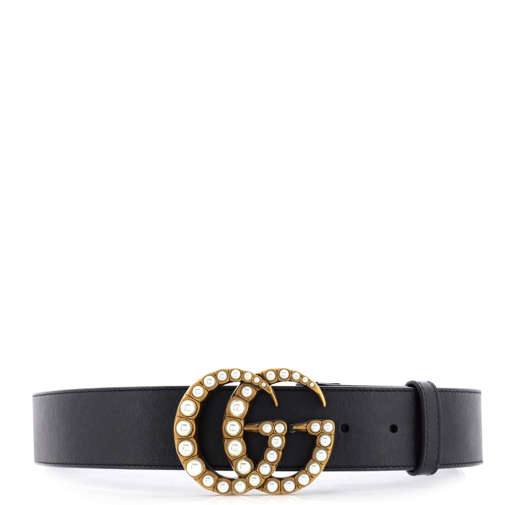 Pearly GG Marmont Belt Leather Wide 90