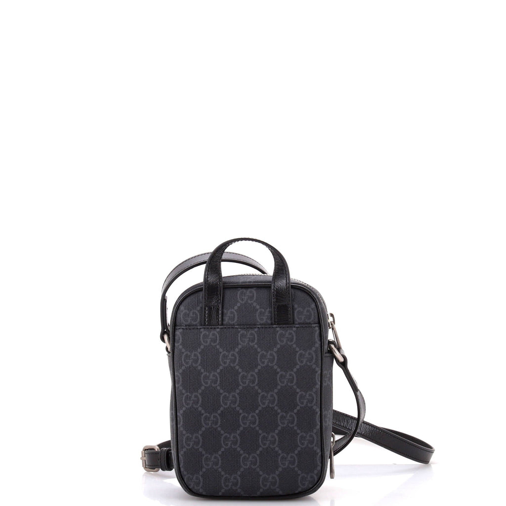 Interlocking G Patch Top Handle Crossbody Bag GG Coated Canvas Mini