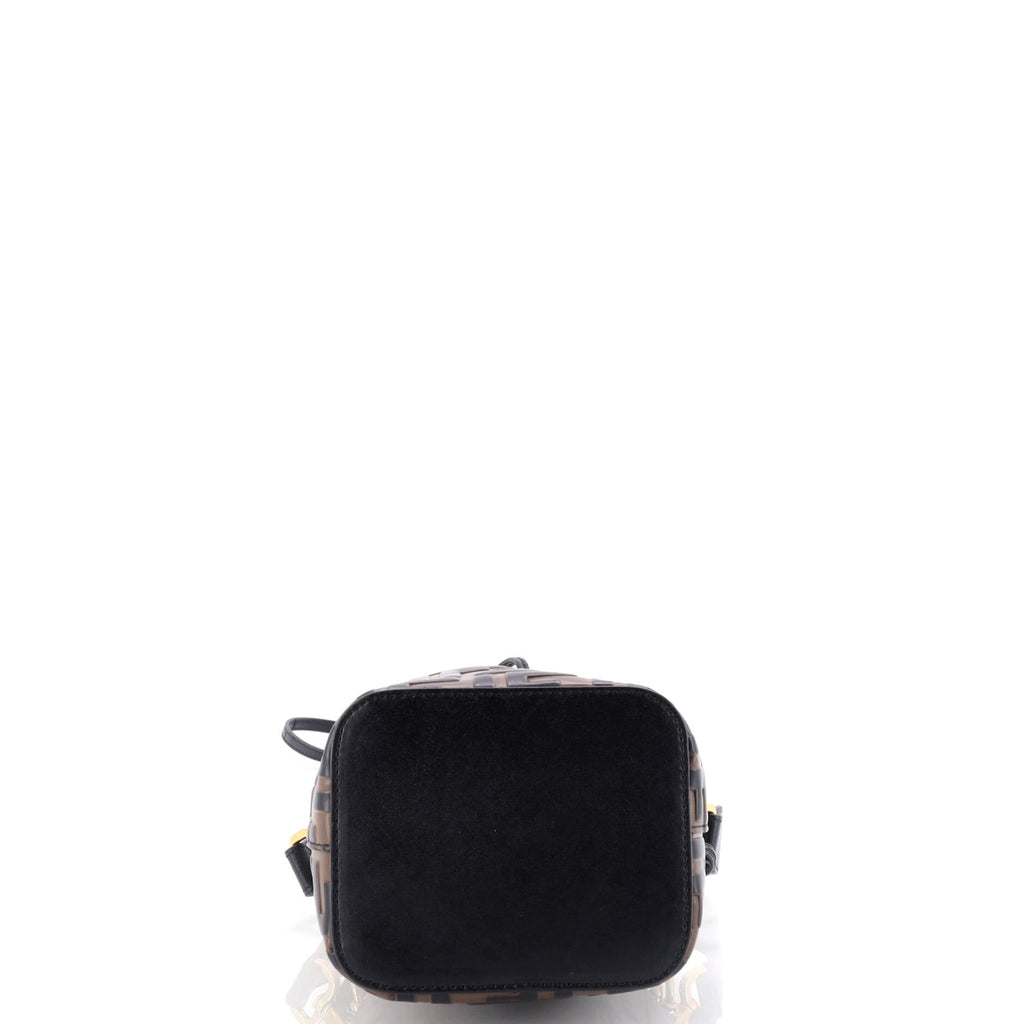 Mon Tresor Bucket Bag Zucca Embossed Leather Mini