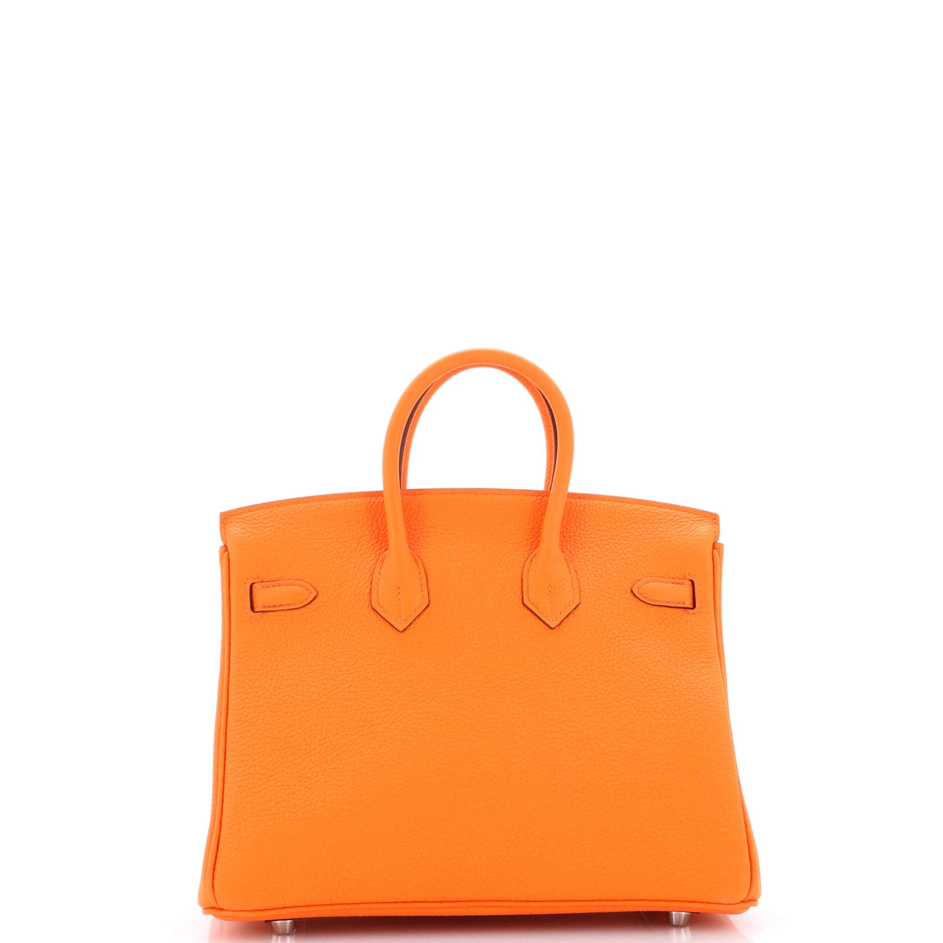 Birkin Handbag Orange Minium Togo with Palladium Hardware 25