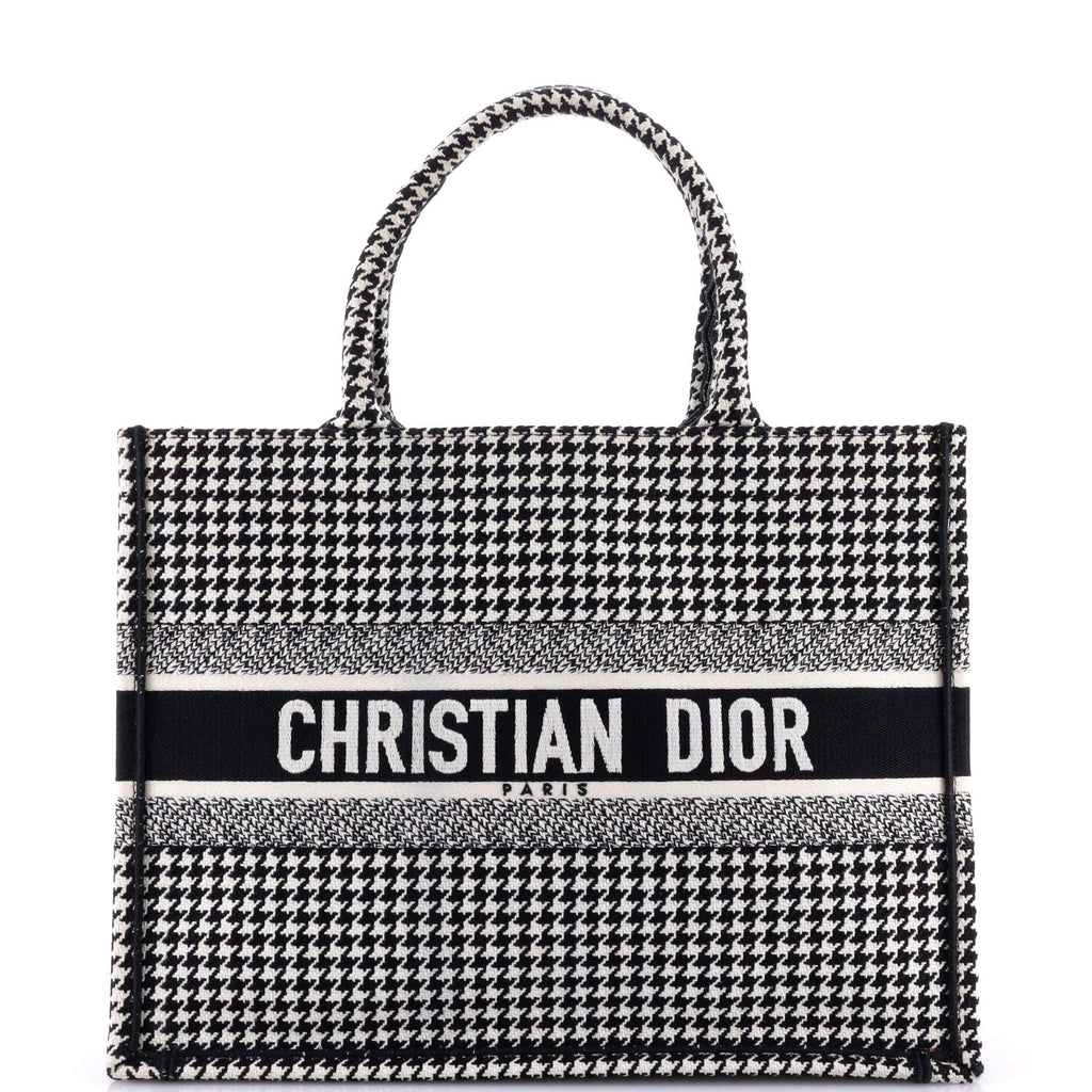 Book Tote Houndstooth Canvas Medium