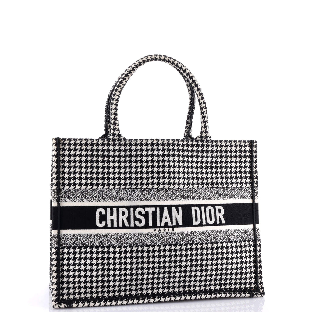 Book Tote Houndstooth Canvas Medium