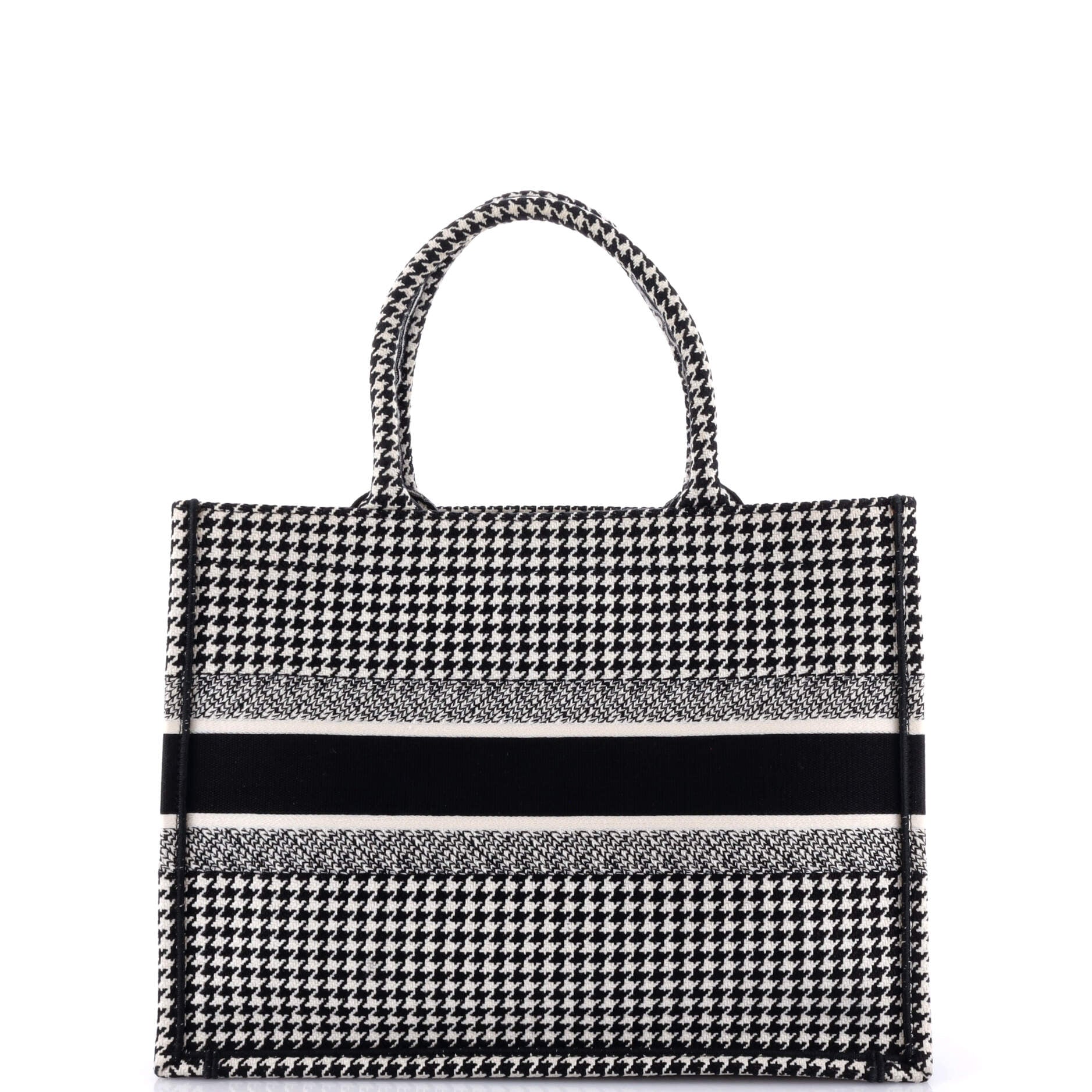 Book Tote Houndstooth Canvas Medium