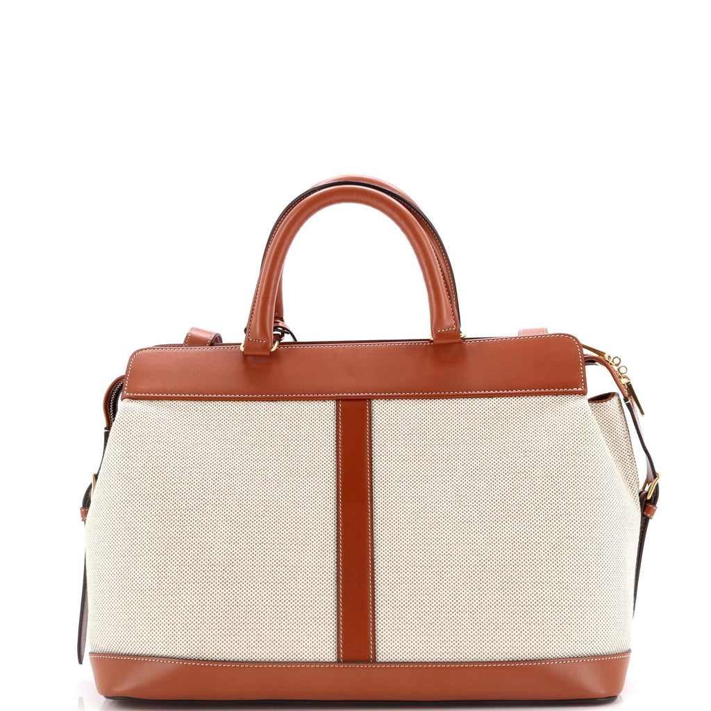 Cabas de France Tote Canvas with Leather Medium