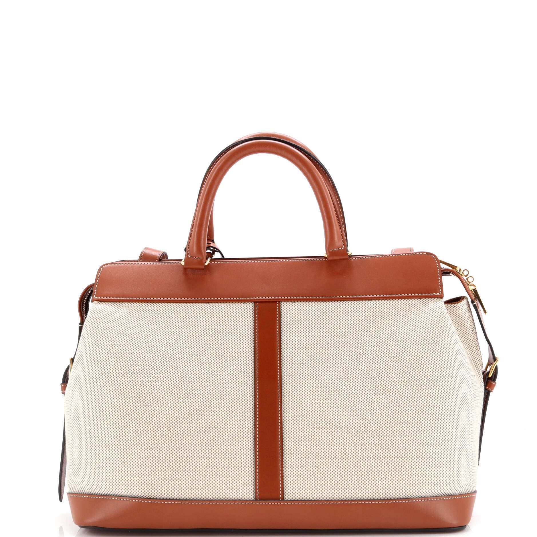 Cabas de France Tote Canvas with Leather Medium