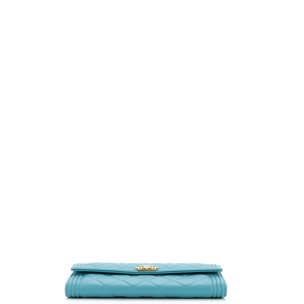 Boy Flap Wallet Quilted Lambskin Long
