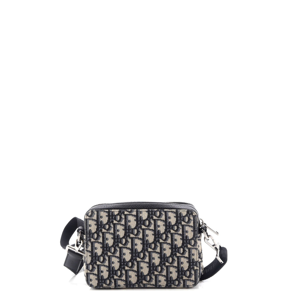 Kenny Scharf Double Zip Crossbody Pouch Oblique Canvas with Applique