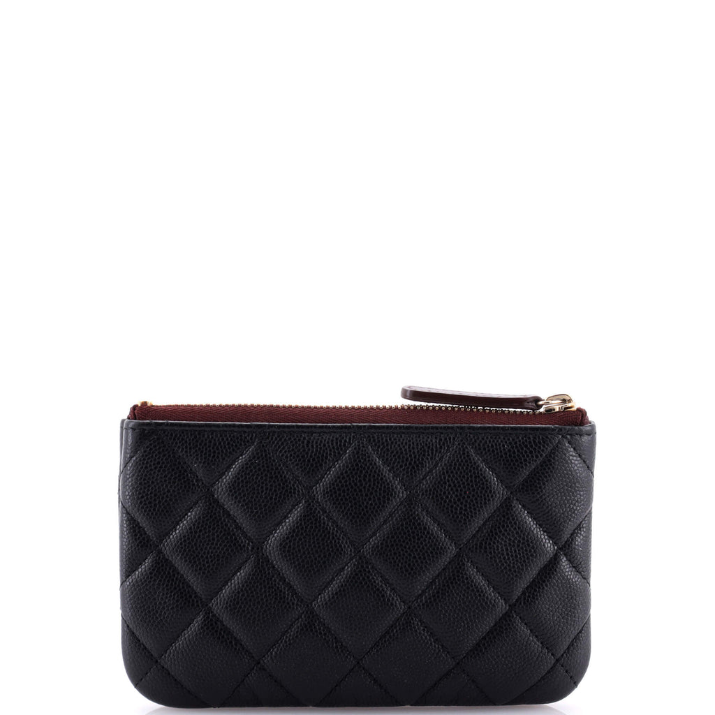 Classic O Case Pouch Quilted Caviar Mini