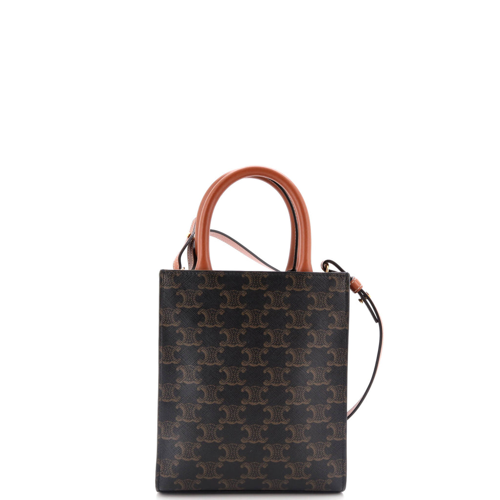 Vertical Cabas Tote Triomphe Coated Canvas Mini