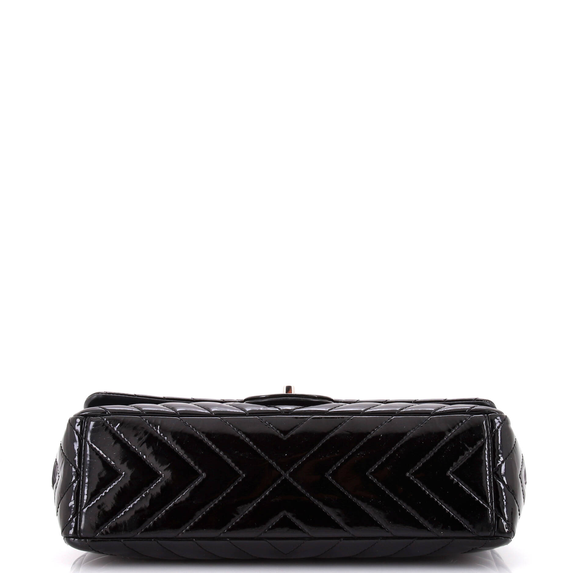 Classic Single Flap Bag Chevron Patent Maxi