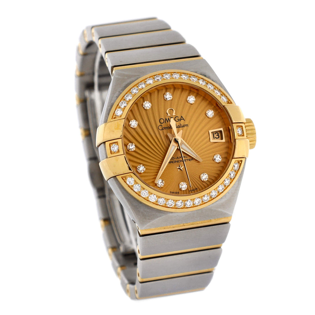 Constellation Co-Axial Chronometer Automatic Watch Stainless Steel and Yellow Gold with Diamond Bezel and Markers 27