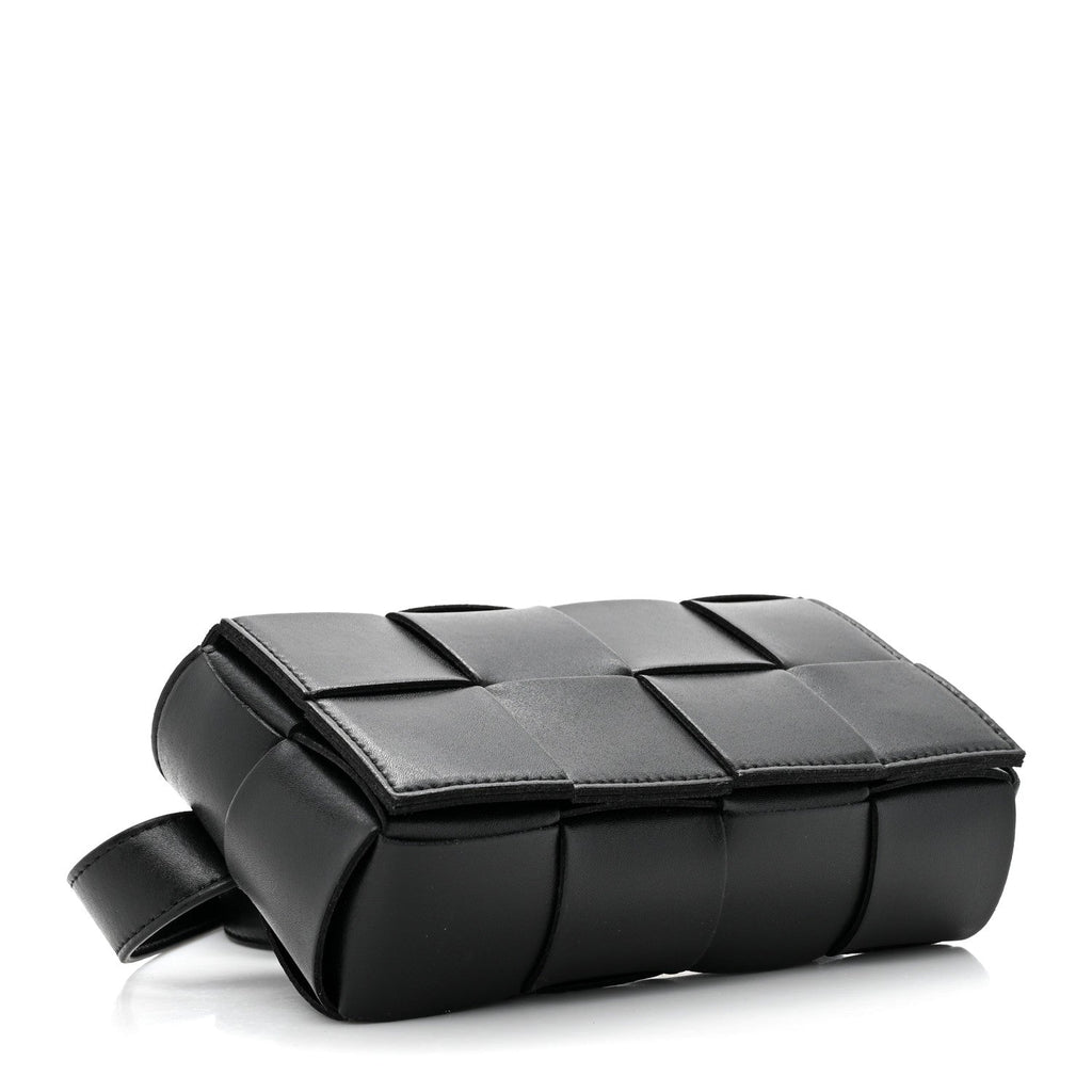 Nappa Maxi Intreccio The Belt Cassette Bag Black