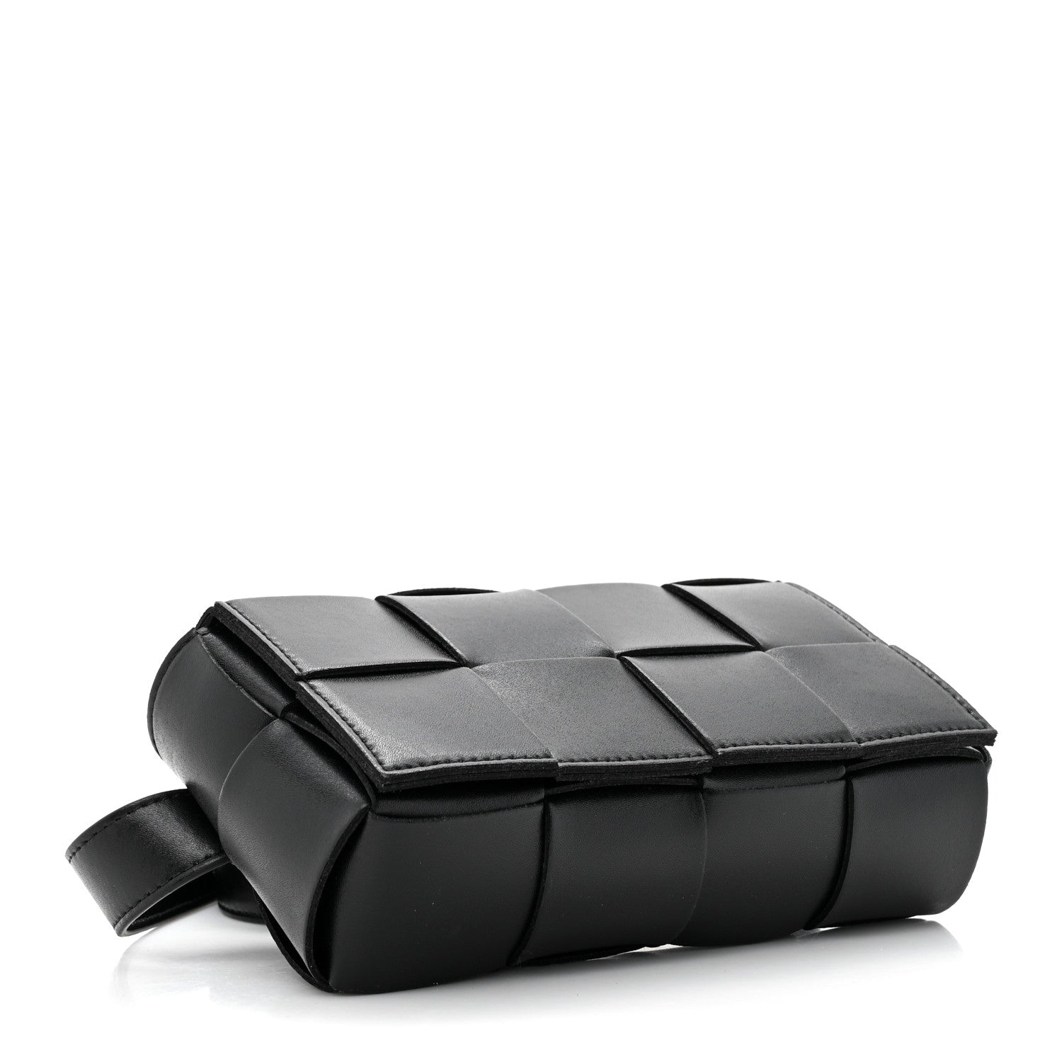 Nappa Maxi Intreccio The Belt Cassette Bag Black