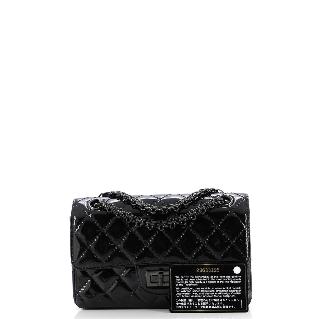 So Black Reissue 2.55 Flap Bag Quilted Patent Mini