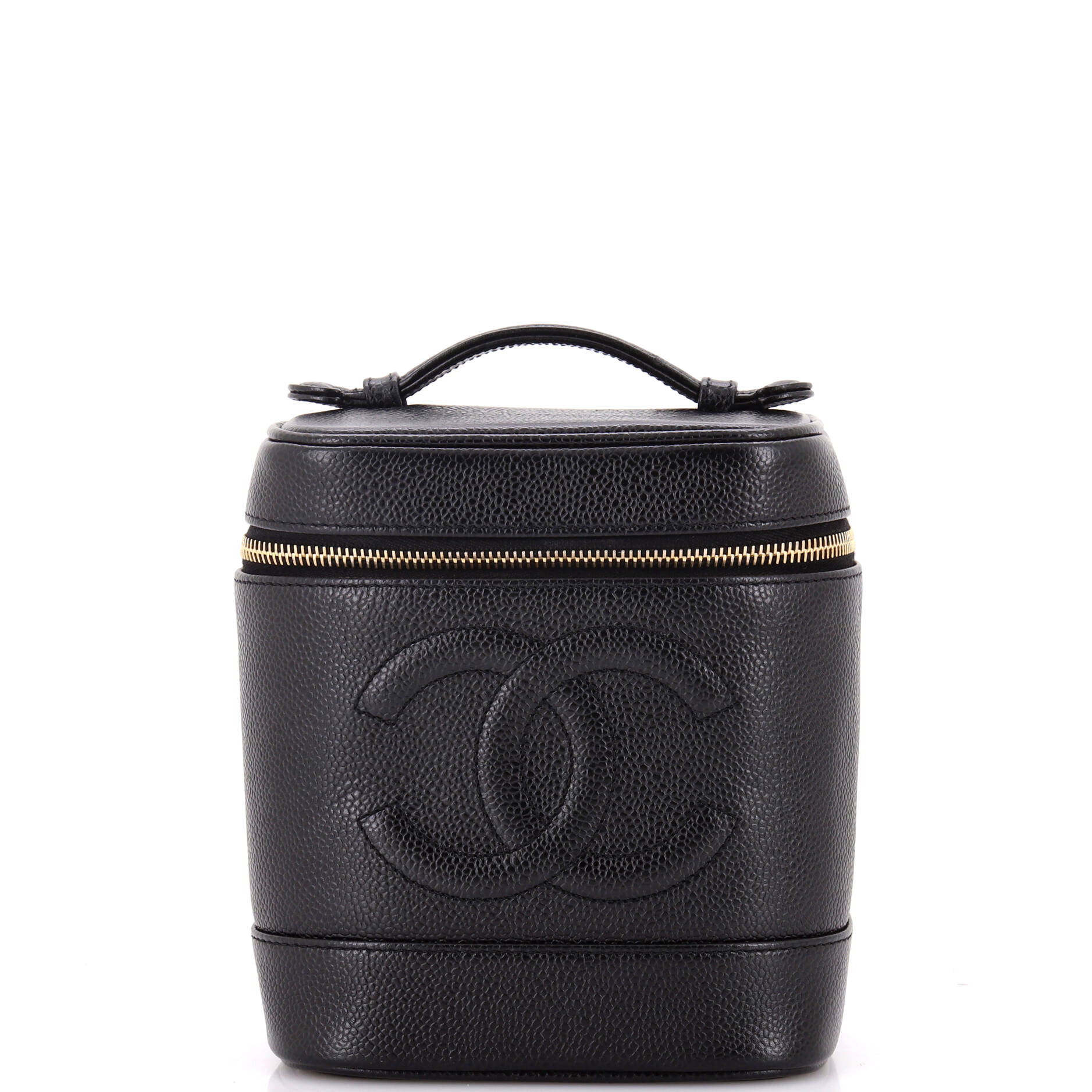 Vintage Timeless Cosmetic Case Caviar Tall