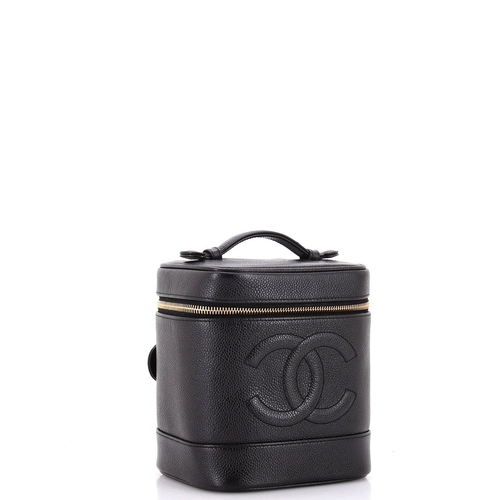 Vintage Timeless Cosmetic Case Caviar Tall