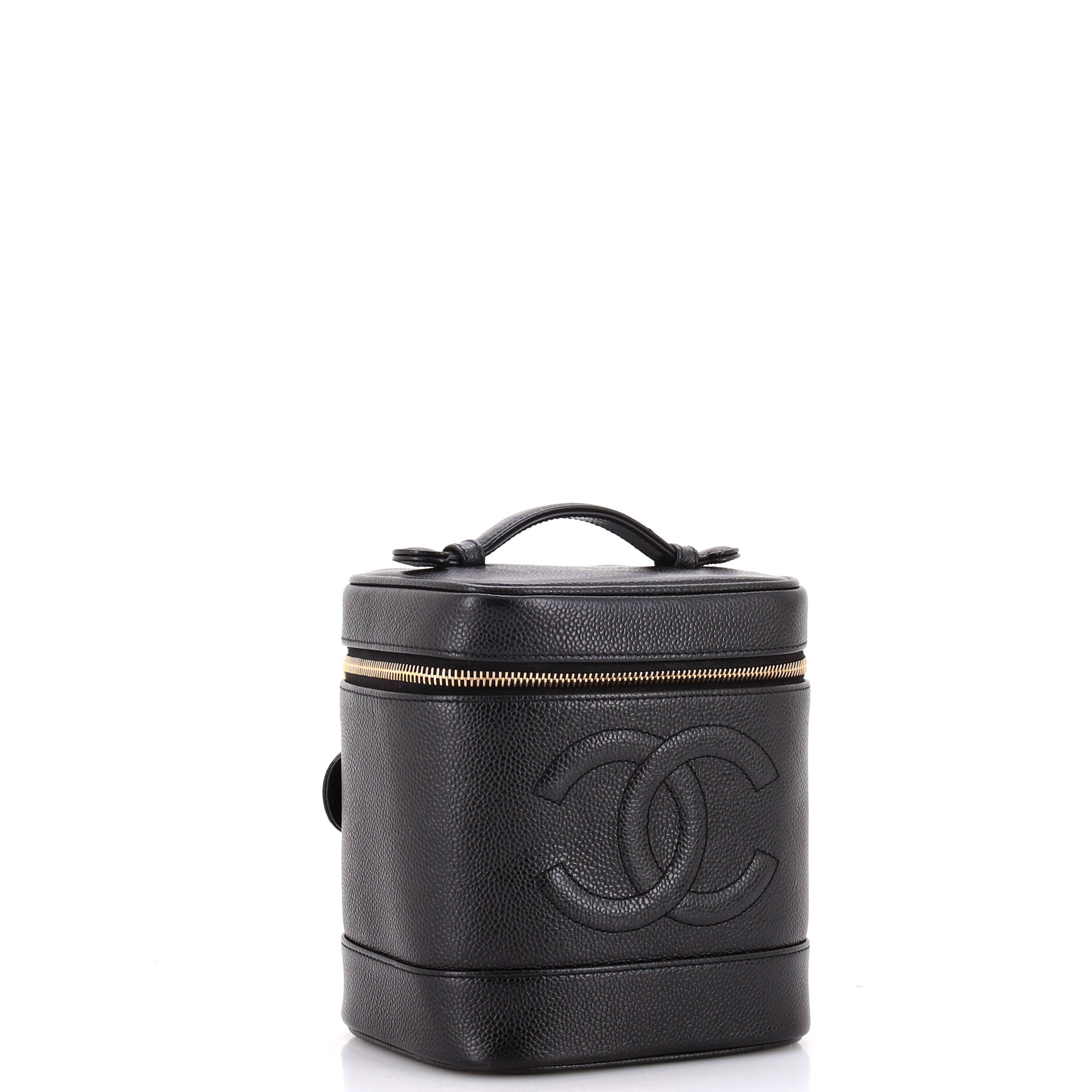 Vintage Timeless Cosmetic Case Caviar Tall