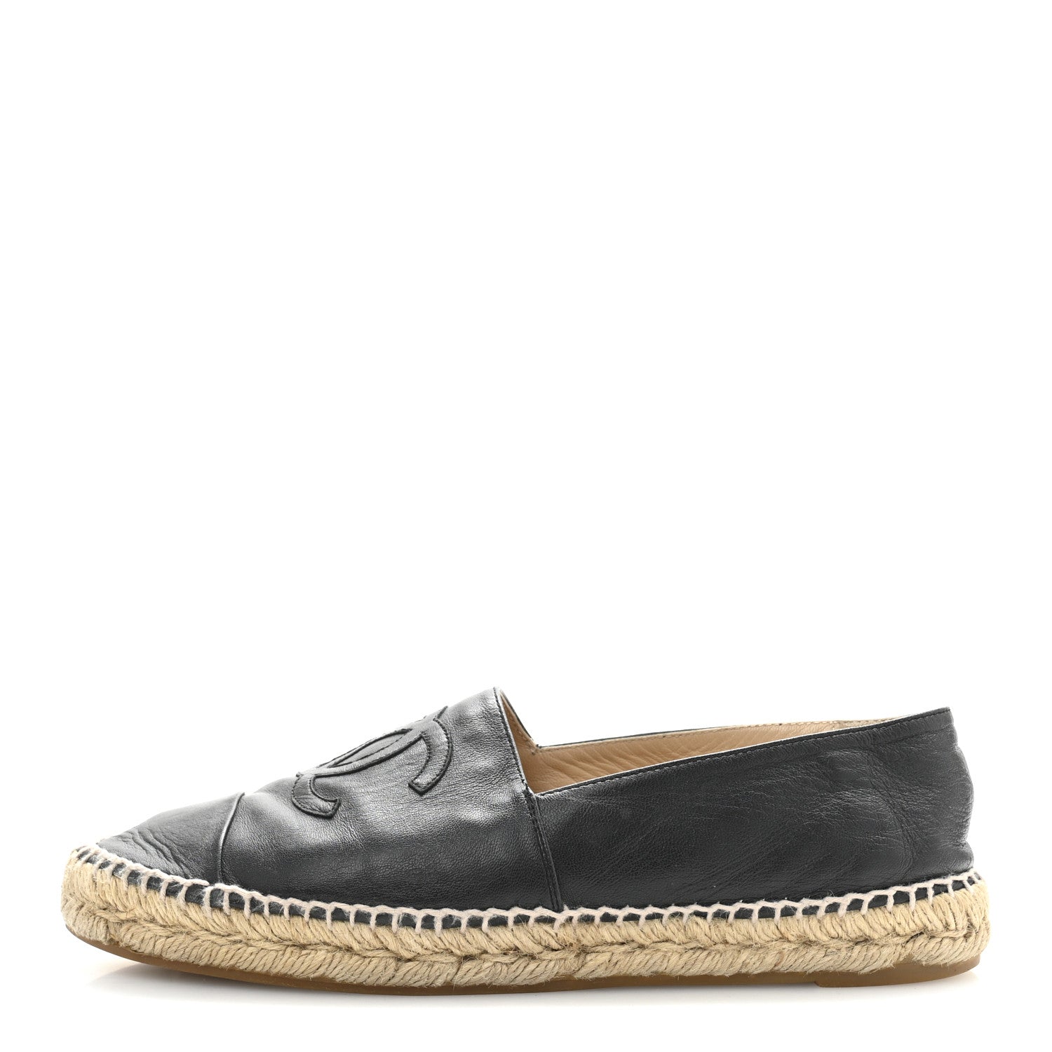 Lambskin CC Espadrilles 40 Black
