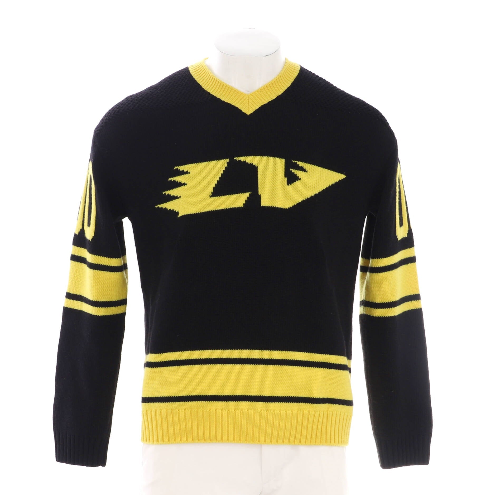 Menâ€™s LV Intarsia Football Sweater Wool Blend