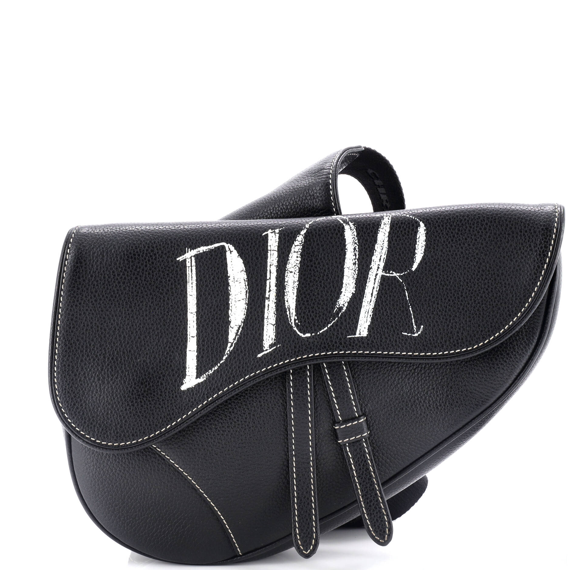 Alex Foxton Logo Saddle Crossbody Bag Printed Leather