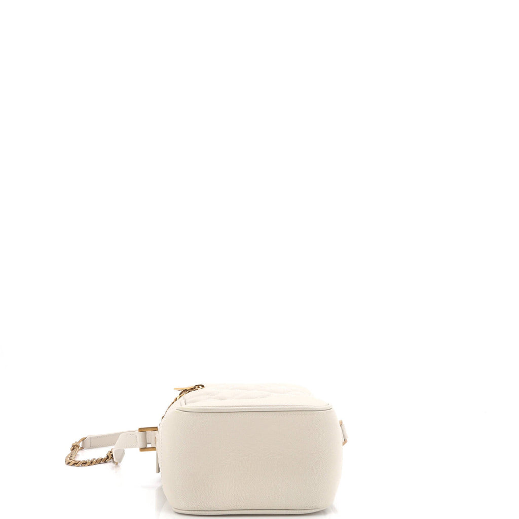 80's Vanity Bag Quilted Leather