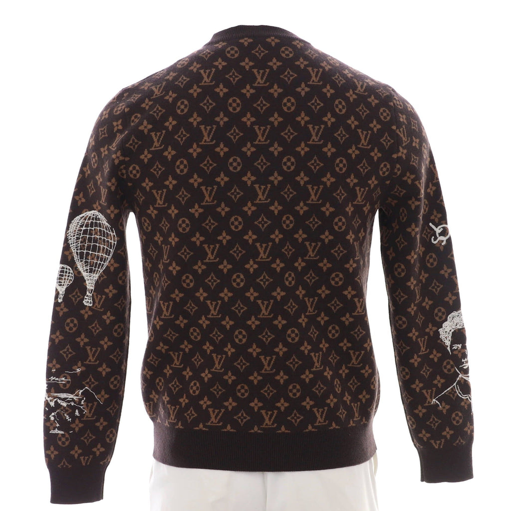 Men's Logo Crewneck Sweater Embroidered Wool