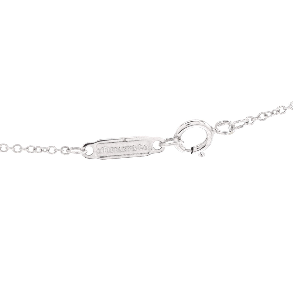 T Smile Pendant Necklace 18K White Gold with Diamonds Small