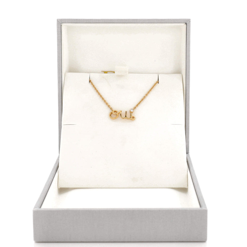 Oui Necklace 18K Yellow Gold with Diamond