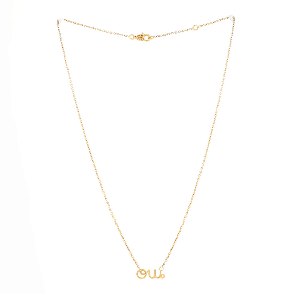 Oui Necklace 18K Yellow Gold with Diamond