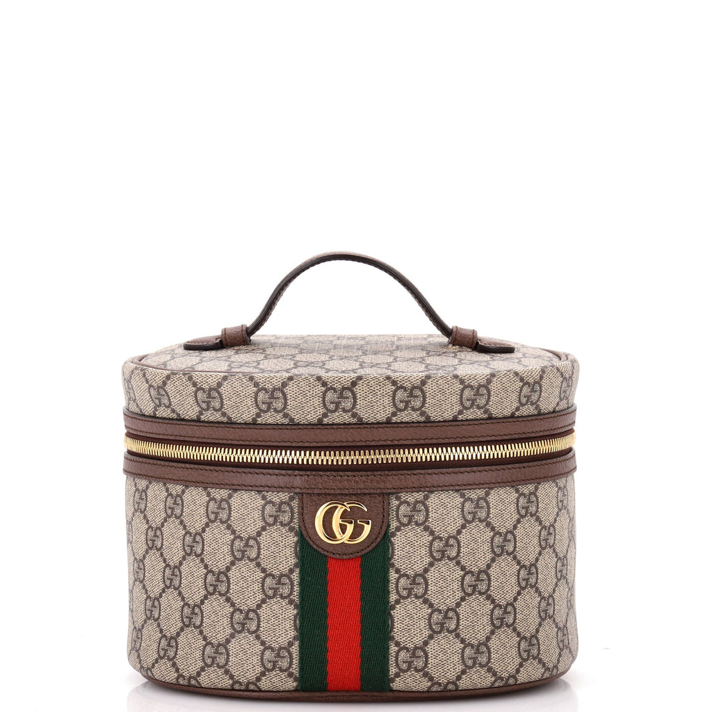 Ophidia Top Handle Cosmetic Case GG Coated Canvas Small