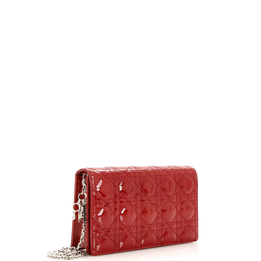 Lady Dior Clutch on Chain Cannage Quilt Patent