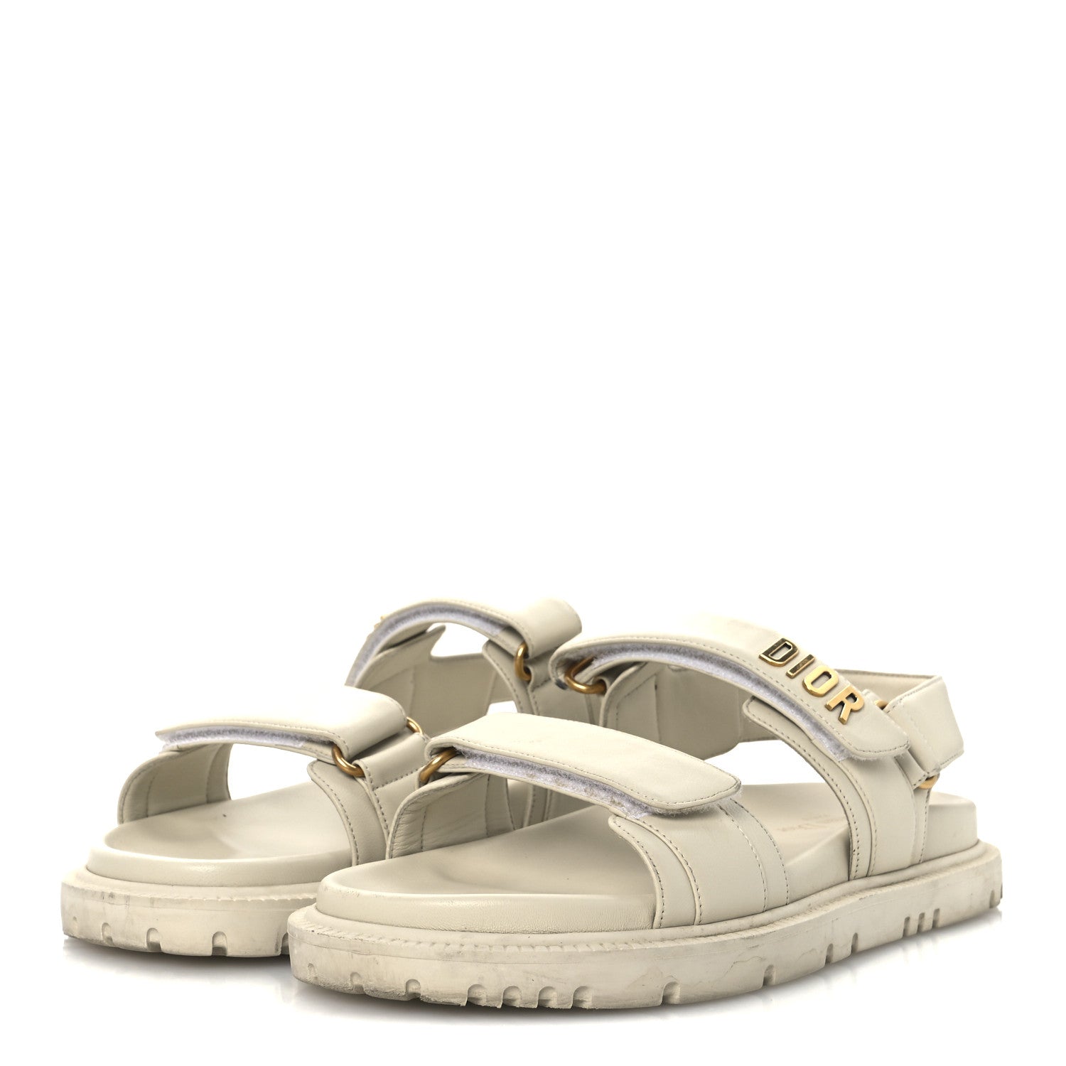 Lambskin Dioract 10mm Slide Sandals 40 Off White