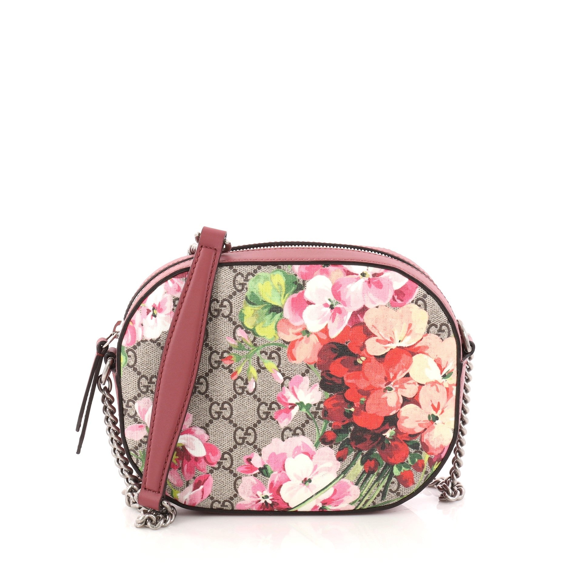 Chain Crossbody Bag Blooms Print GG Coated Canvas Mini