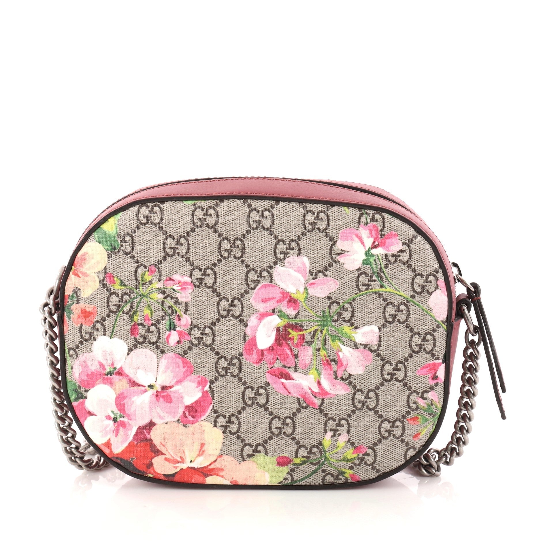 Chain Crossbody Bag Blooms Print GG Coated Canvas Mini