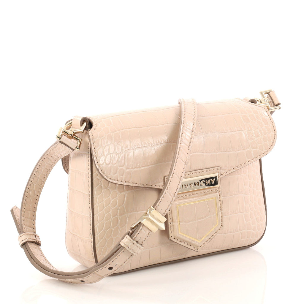 Nobile Crossbody Bag Crocodile Embossed Leather Mini