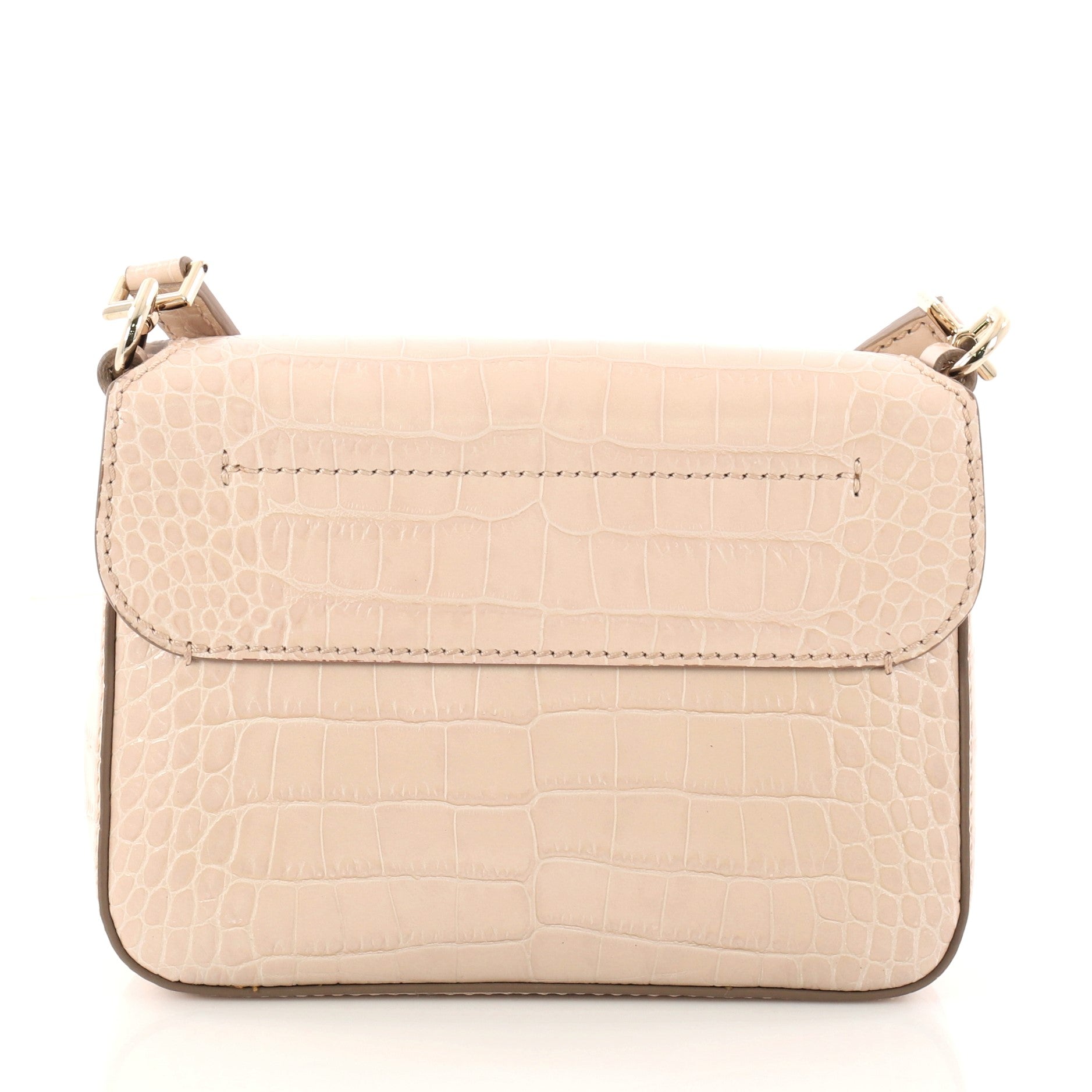 Nobile Crossbody Bag Crocodile Embossed Leather Mini