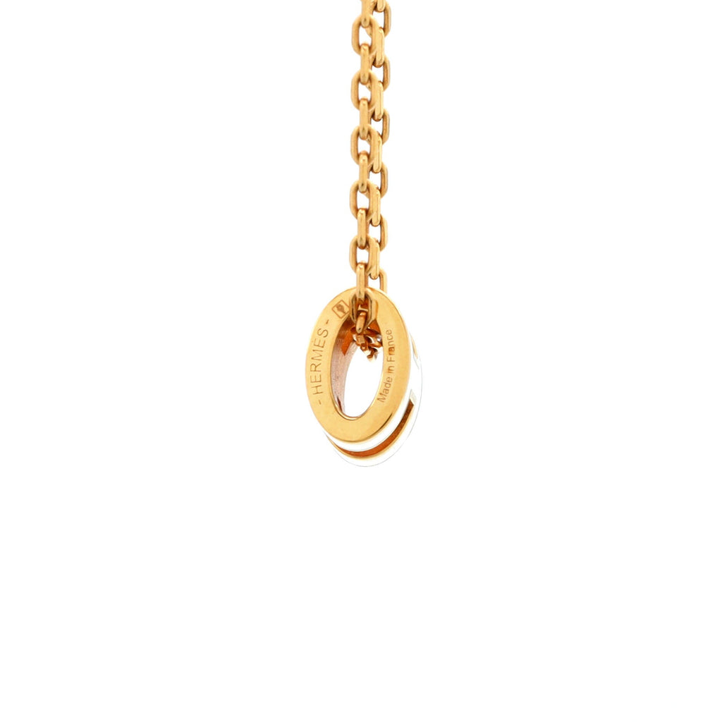 Pop H Pendant Chain Necklace Metal and Enamel Mini