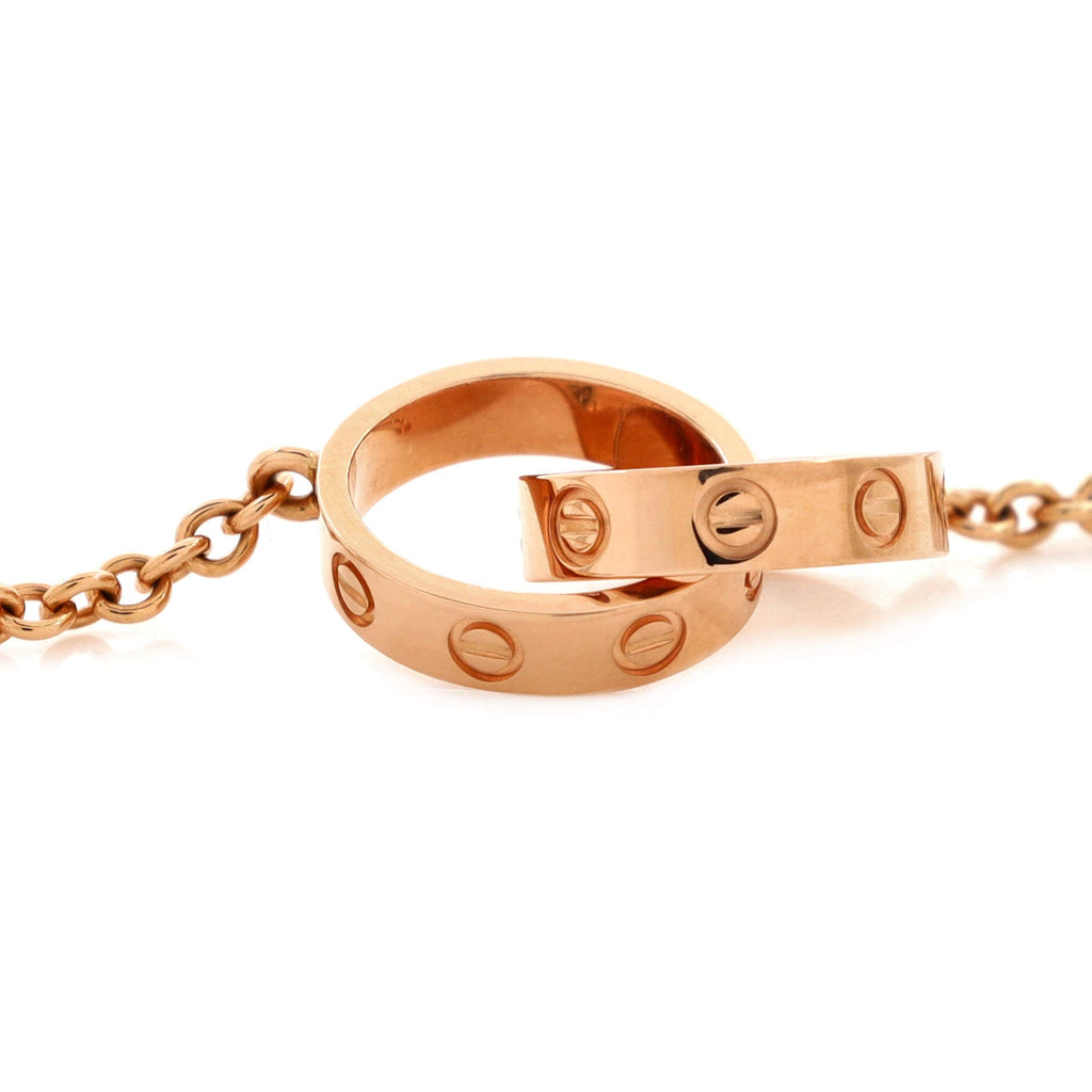 Love Interlocking Necklace 18K Rose Gold
