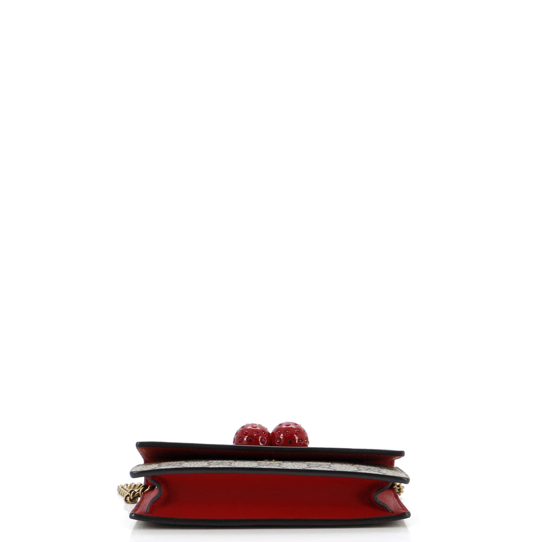 Cherries Wallet on Chain GG Coated Canvas Mini