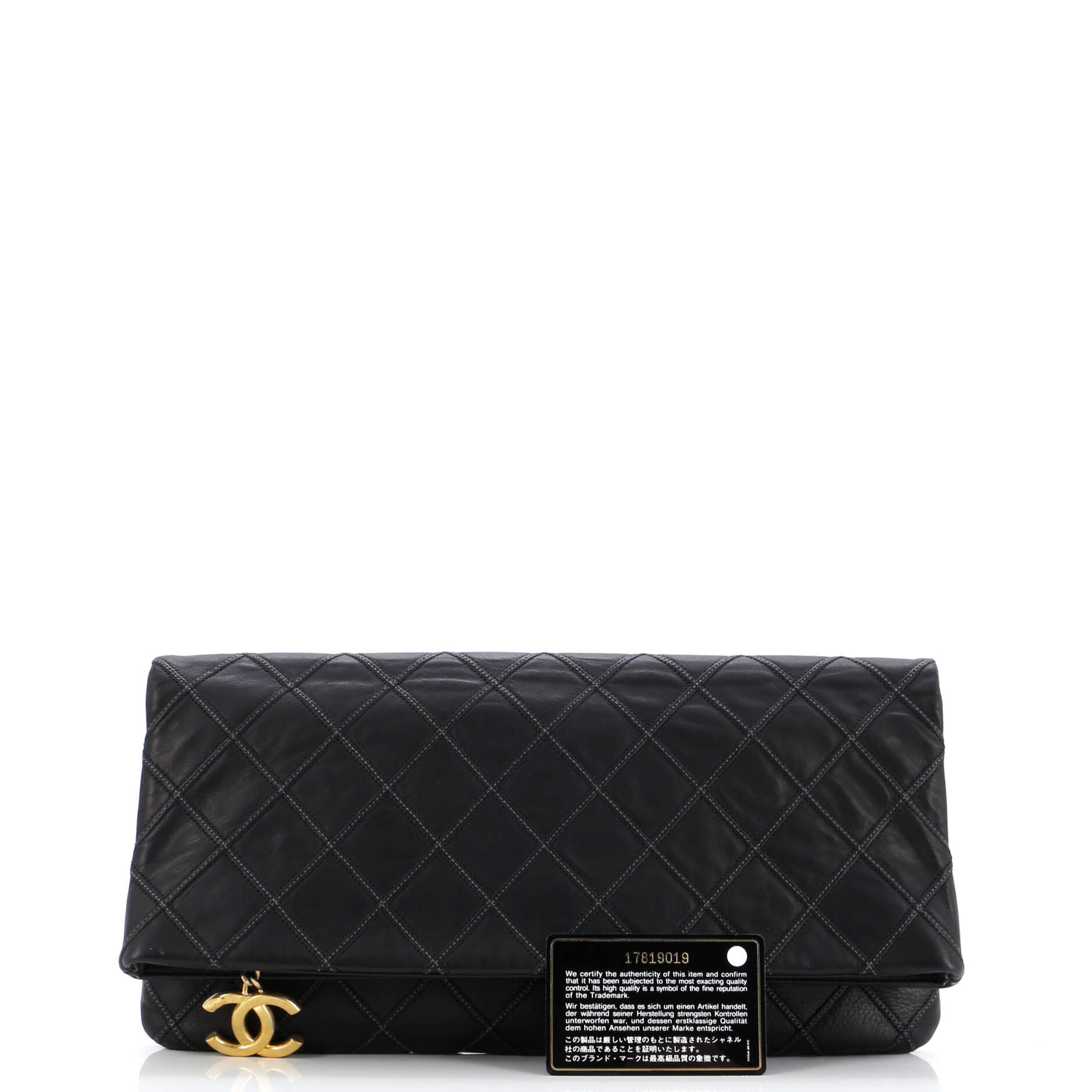 Thin City Clutch Quilted Calfskin Large