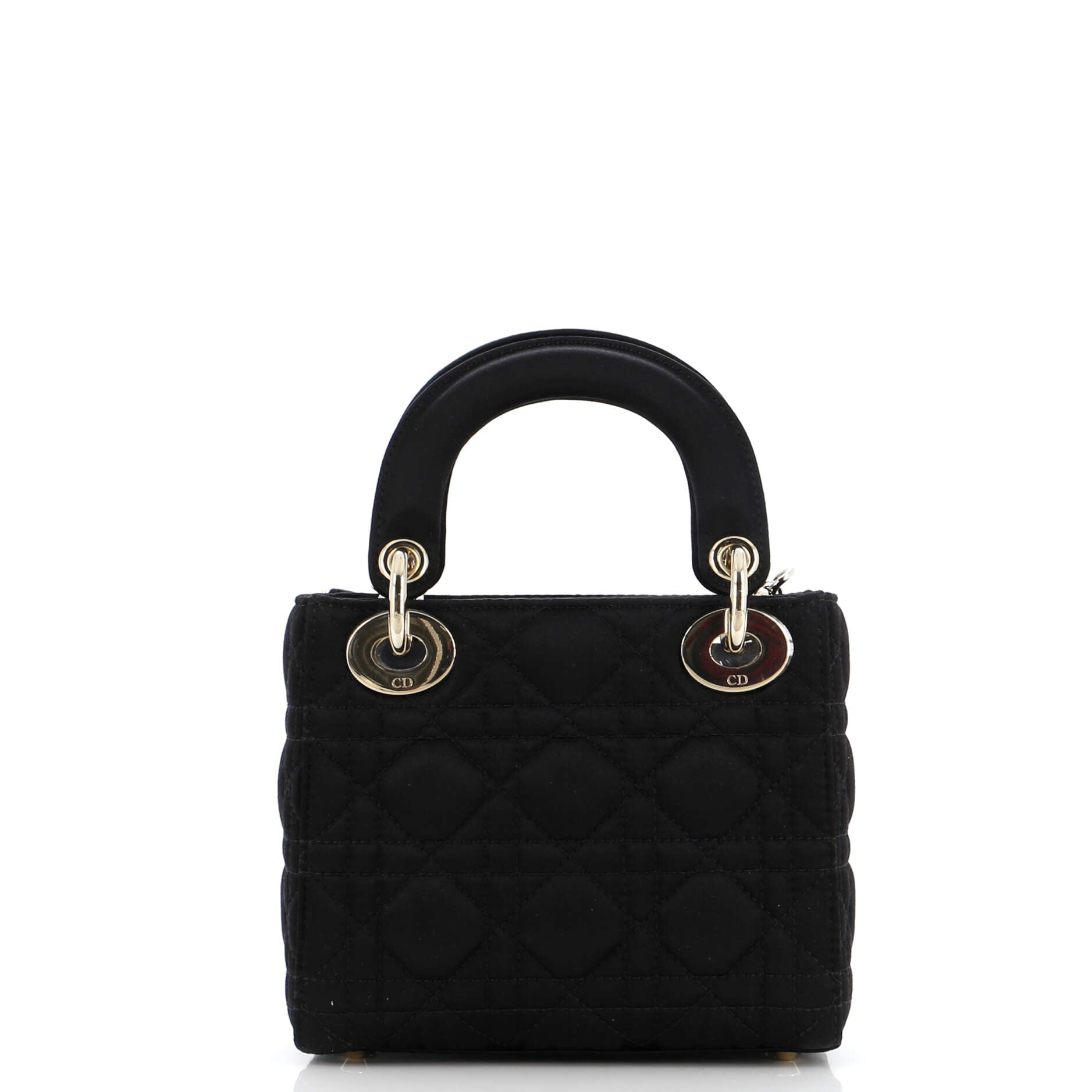 Lady Dior Bag Cannage Quilt Satin with Crystal Charms Mini