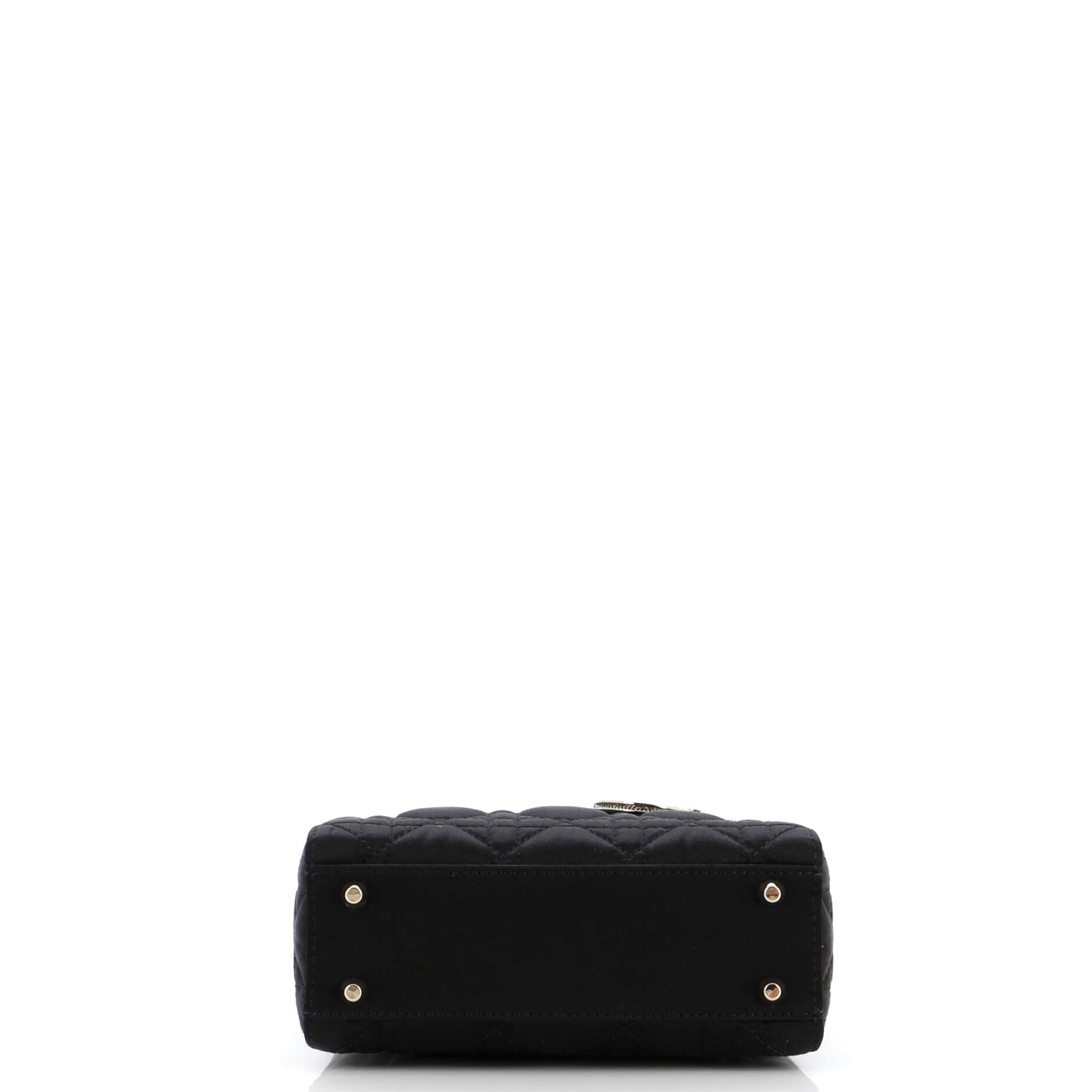 Lady Dior Bag Cannage Quilt Satin with Crystal Charms Mini