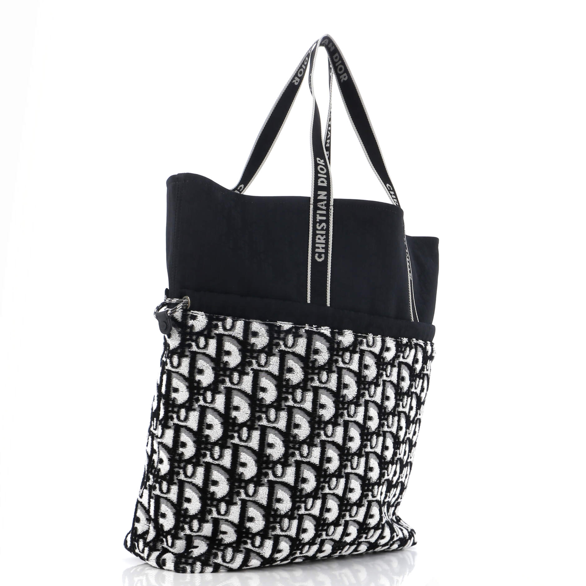 Reversible Tote Oblique Terry Cotton and Oblique Technical Nylon