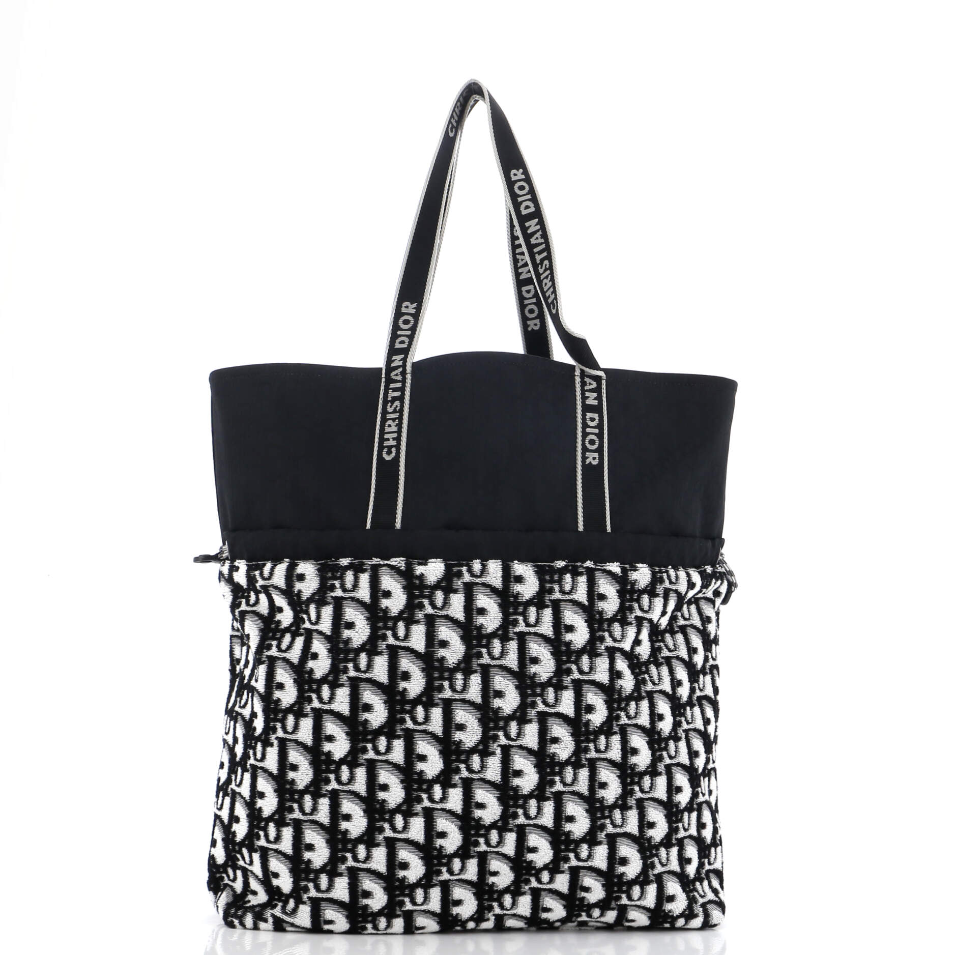 Reversible Tote Oblique Terry Cotton and Oblique Technical Nylon