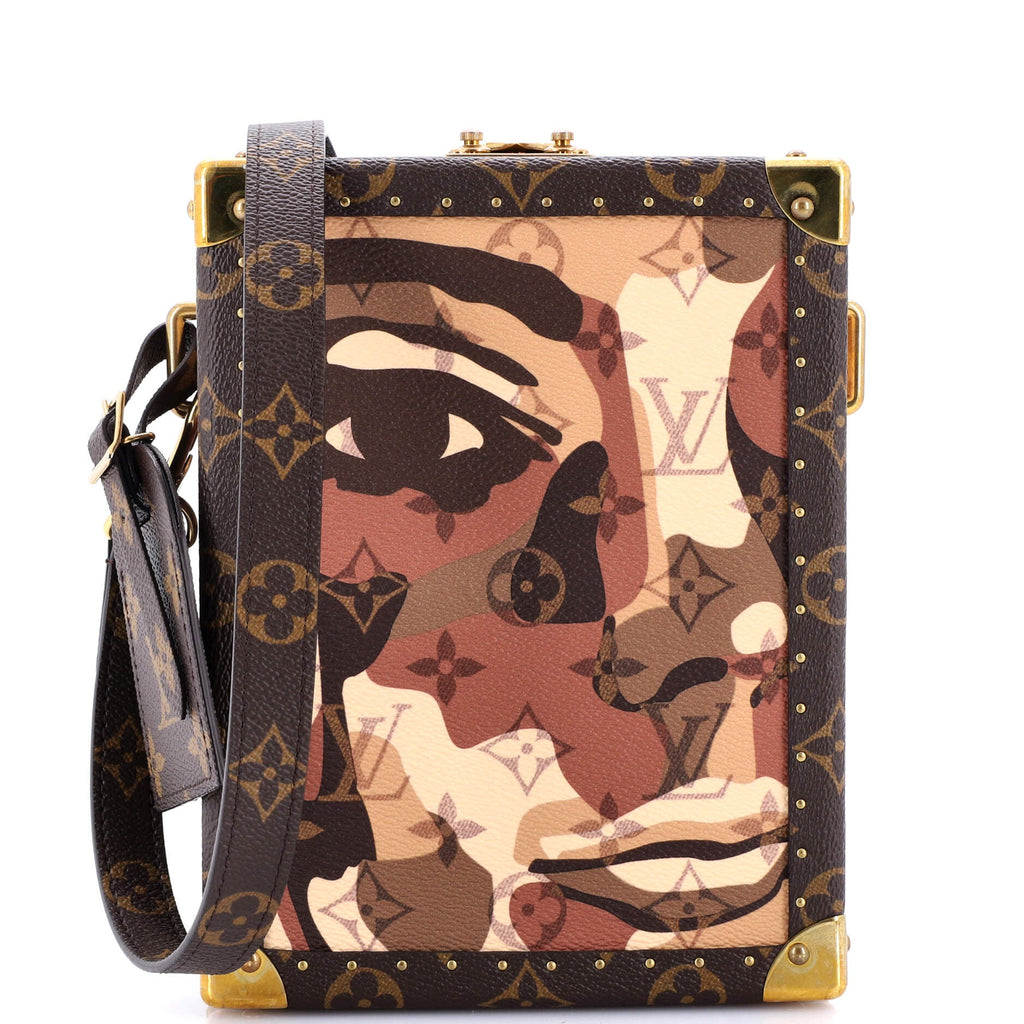 x KidSuper Vertical Clutch Box Limited Edition Patchwork Printed Camouflage Monogram Canvas