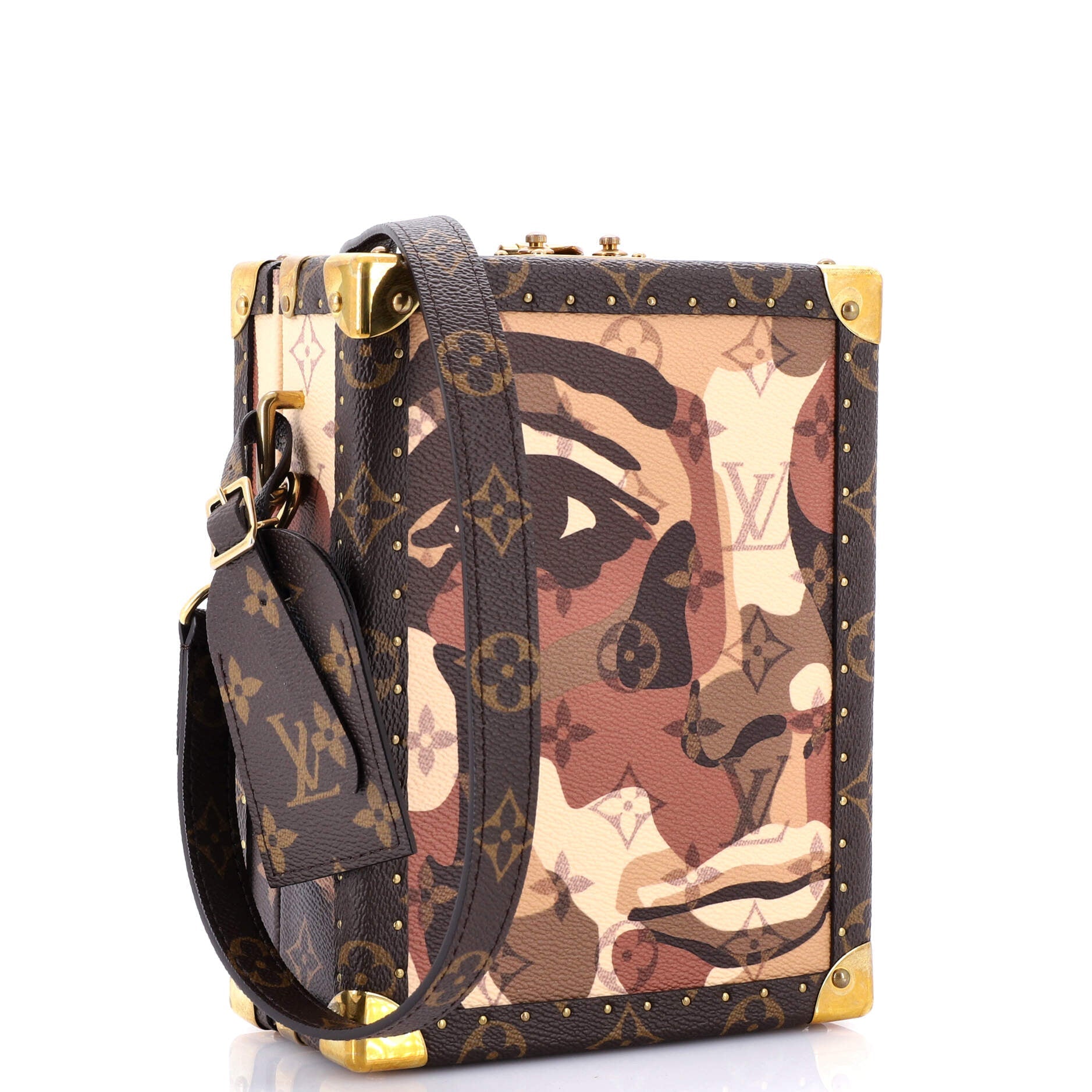 x KidSuper Vertical Clutch Box Limited Edition Patchwork Printed Camouflage Monogram Canvas